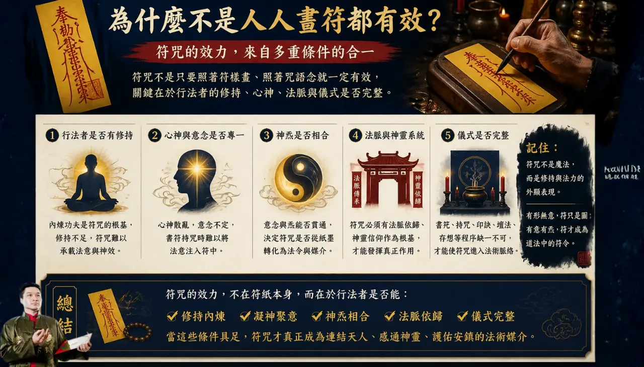 符咒效力來自修持、神炁相合與法脈儀式