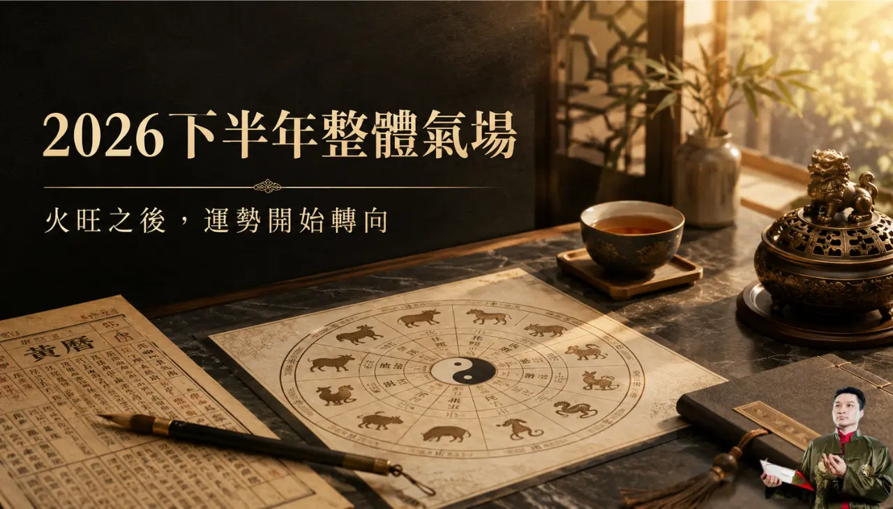 2026下半年生肖運勢整體氣場，呈現丙午年火旺後運勢轉向與流月變化