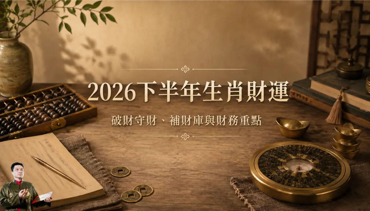 2026下半年生肖財運,呈現破財守財與補財庫重點