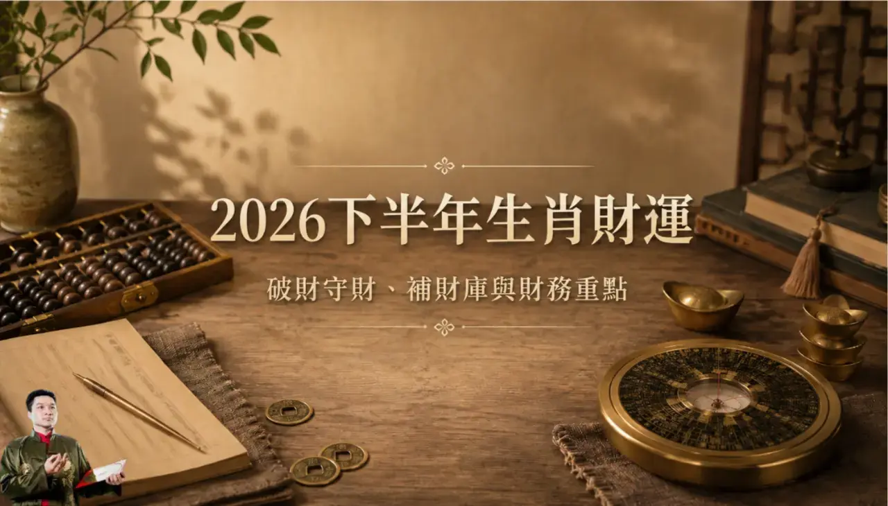 2026下半年生肖財運，呈現破財守財與補財庫重點