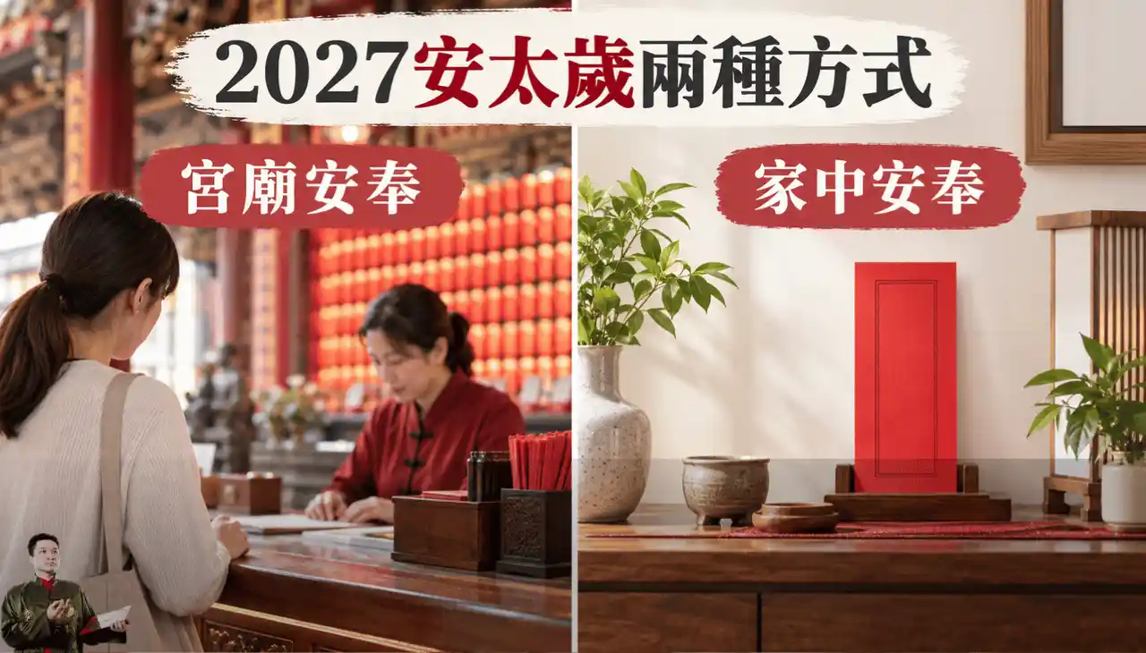 2027安太歲宮廟安奉與家中安奉兩種方式