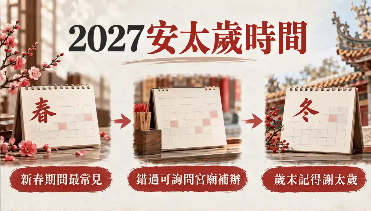 2027安太歲時間與歲末謝太歲流程