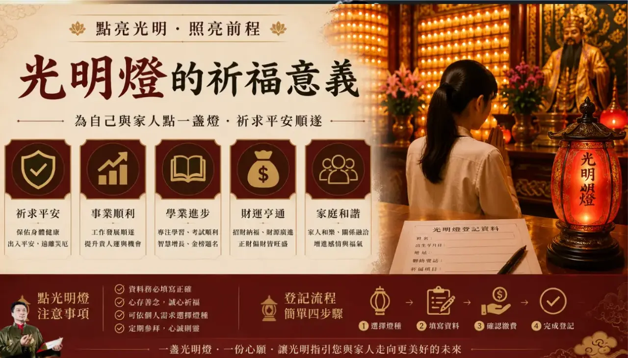 光明燈祈福意義、適合對象與登記流程說明