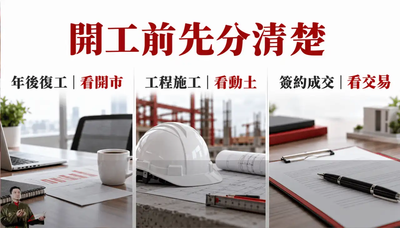 年後復工看開市工程施工看動土簽約成交看交易