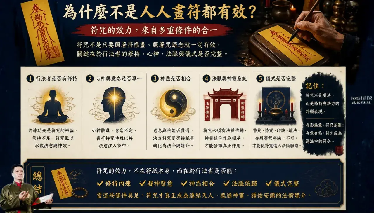 符咒效力來自修持、神炁相合與法脈儀式