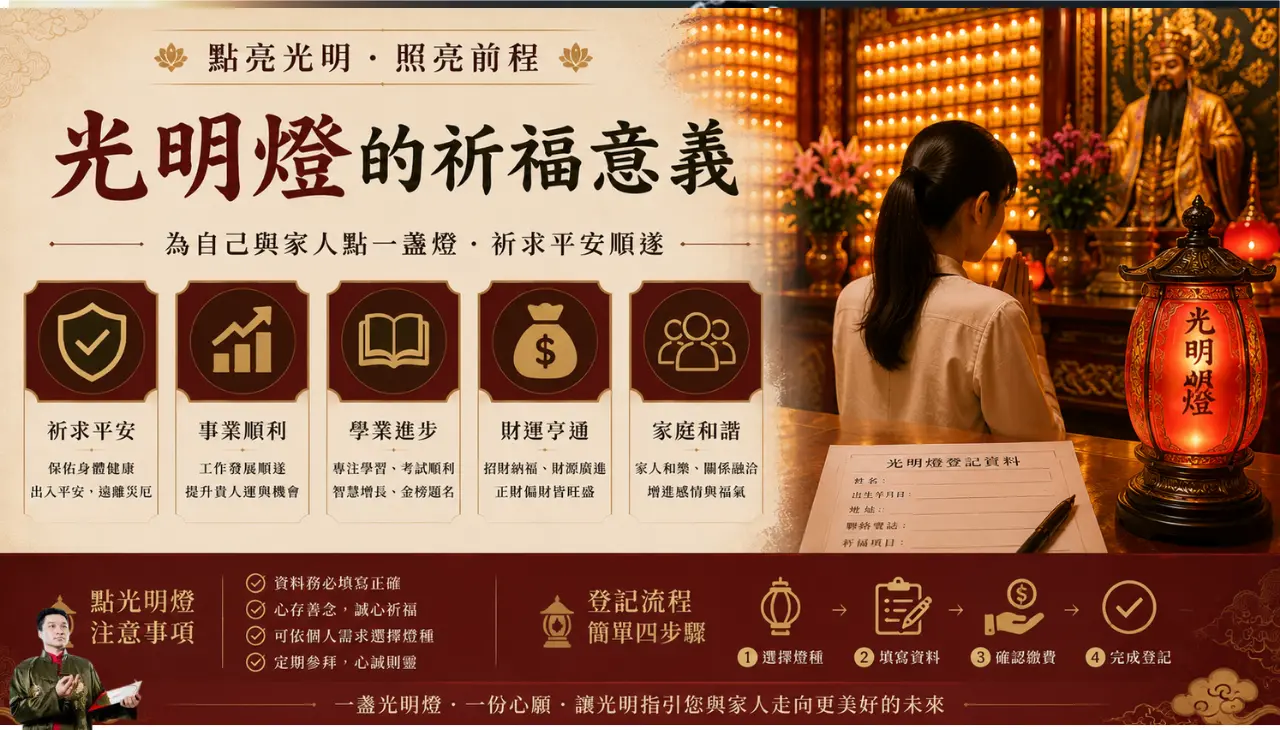 光明燈祈福意義、適合對象與登記流程說明