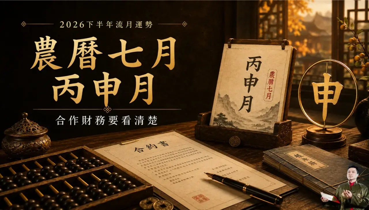 農曆七月丙申月流月運勢，呈現合作財務與人際重點