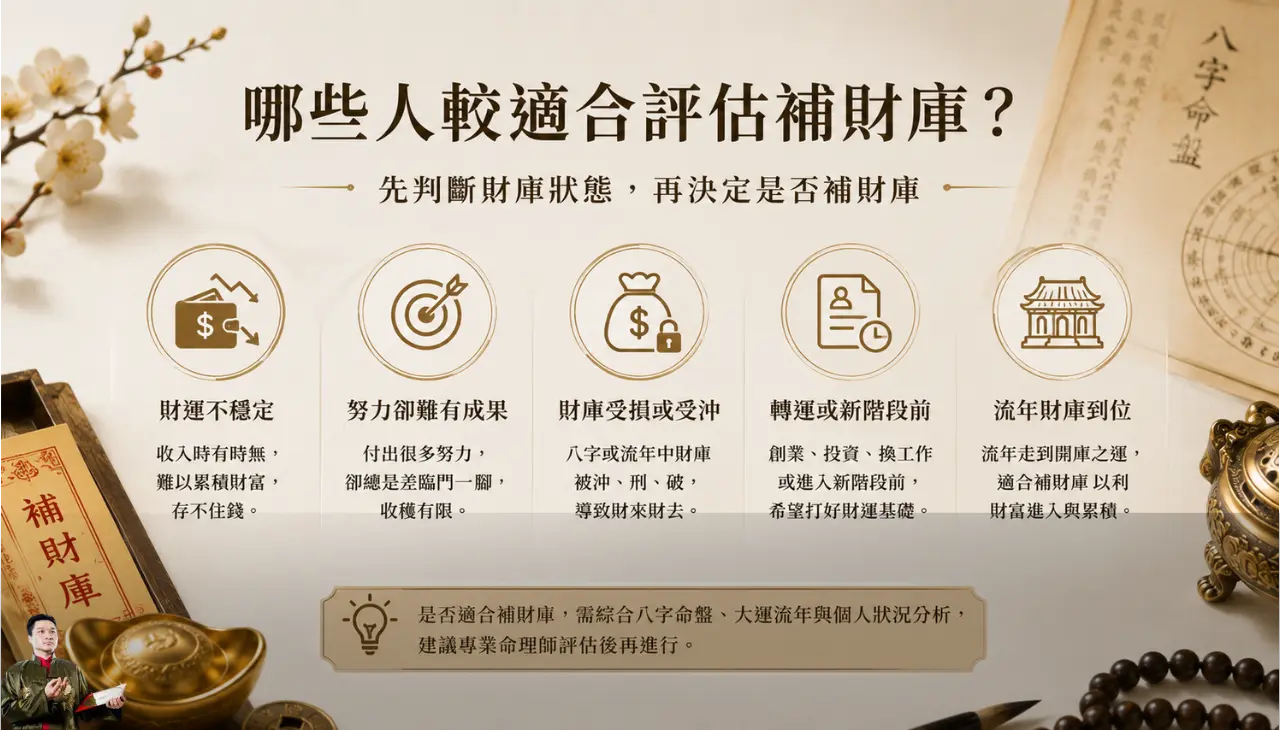哪些人適合補財庫與財庫評估重點