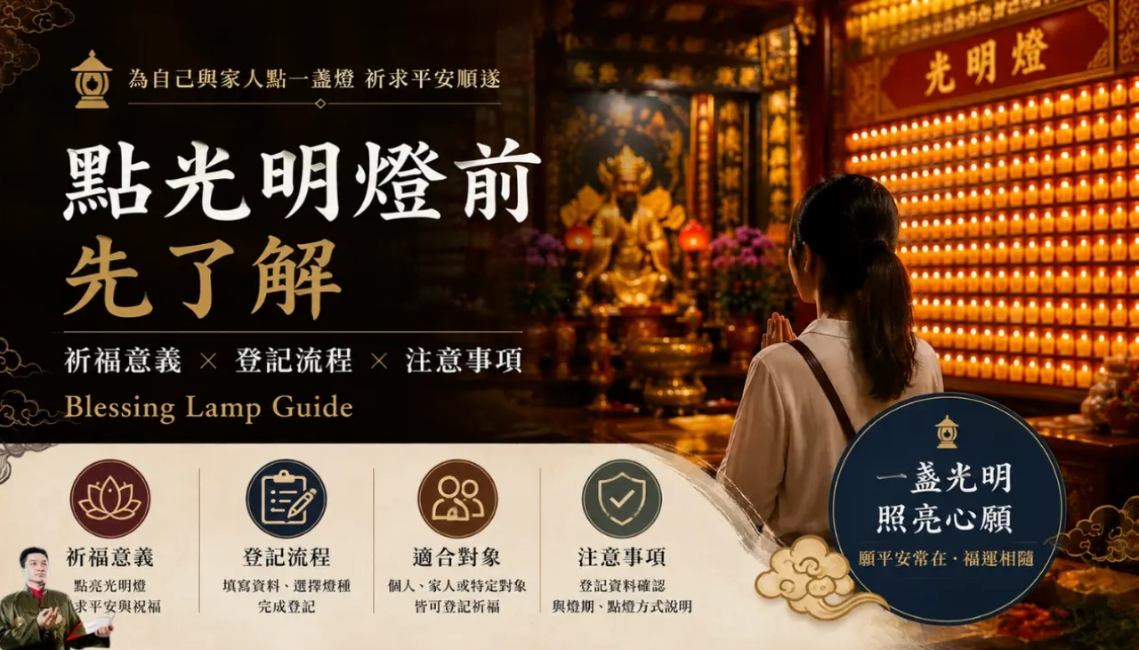 點光明燈前的祈福意義、登記流程與注意事項
